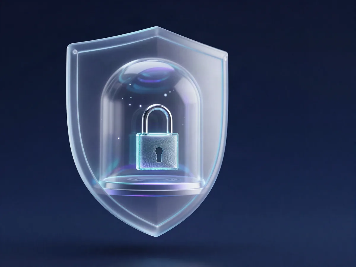 Un escudo de cristal que protege un candado bajo una cúpula